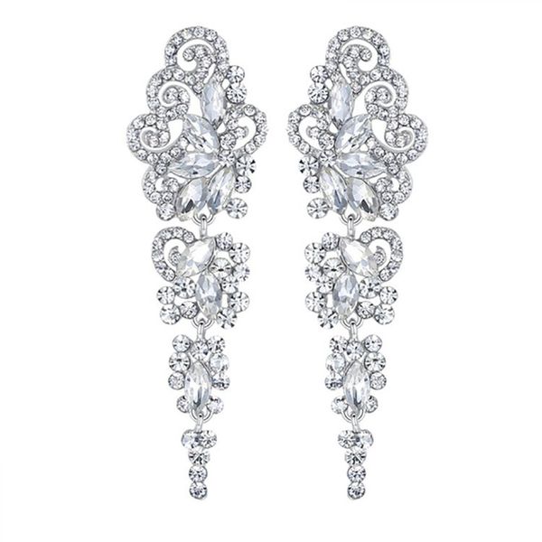 2019 bridal jewelry star moon circular new clover anti allergy star moon silver diamond pierced bridal earrings shipping, White
2019 bridal jewelry star moon circular new clover anti allergy star moon silver diamond pierced bridal earrings shipping, White
