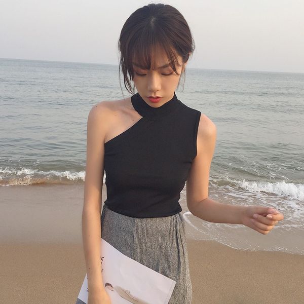 clothing tank slim casual summer knitted solid color women ladies girl polyester halter collar sleeveless efinny, White
clothing tank slim casual summer knitted solid color women ladies girl polyester halter collar sleeveless efinny, White