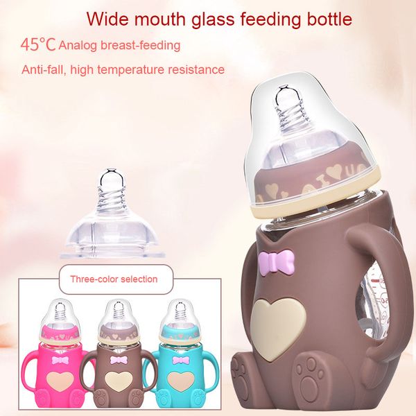 240ml baby silicone milk feeding bottle mamadeira vidro bpa safe infant juice water feeding bottle cup glass nursing feede baby bottles
240ml baby silicone milk feeding bottle mamadeira vidro bpa safe infant juice water feeding bottle cup glass nursing feede baby bottles