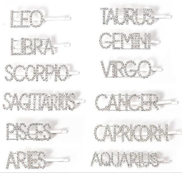 12 zodiac rhinestone hair pins crystal shiny rhinestones word letters hair clips 12 constellations diamond hair accessories, Slivery;white
12 zodiac rhinestone hair pins crystal shiny rhinestones word letters hair clips 12 constellations diamond hair accessories, Slivery;white