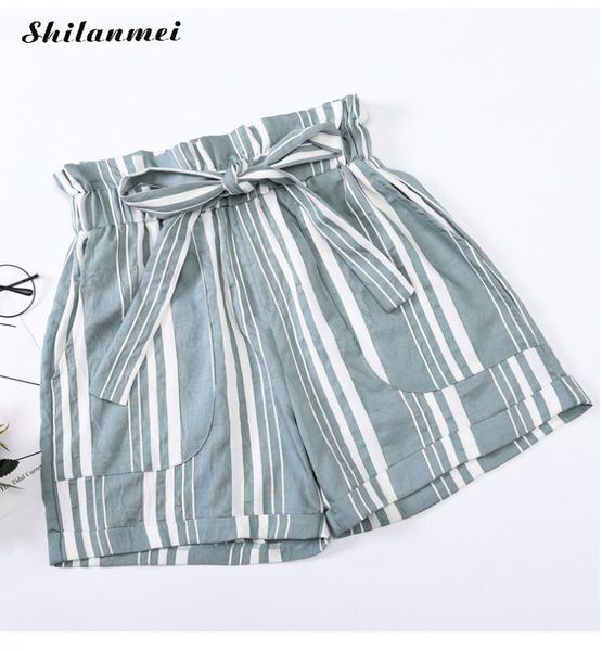women tie belt striped shorts elastic waist wide leg bowknot shorts summer female fashion casual 2018 new arrival, White;black
women tie belt striped shorts elastic waist wide leg bowknot shorts summer female fashion casual 2018 new arrival, White;black