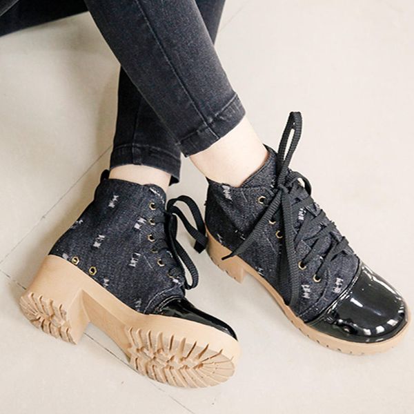 sarairis 2020 plus size 43 fashion denim leisure shoes woman boots female chunky heels shoes ankle boots women, Black
sarairis 2020 plus size 43 fashion denim leisure shoes woman boots female chunky heels shoes ankle boots women, Black