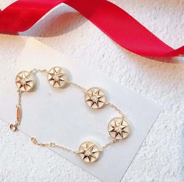 rose gold bracelet female 925 sterling silver eight-pointed star fritillary five-flower compass bracelet designer rose des vents jewelry 3 c, Golden;silver
rose gold bracelet female 925 sterling silver eight-pointed star fritillary five-flower compass bracelet designer rose des vents jewelry 3 c, Golden;silver