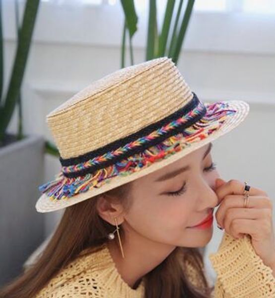 fashion new summer bucket church hats beach color tassel straw women straw hat sun shade travel small hat summer beach women hat, Blue;gray
fashion new summer bucket church hats beach color tassel straw women straw hat sun shade travel small hat summer beach women hat, Blue;gray