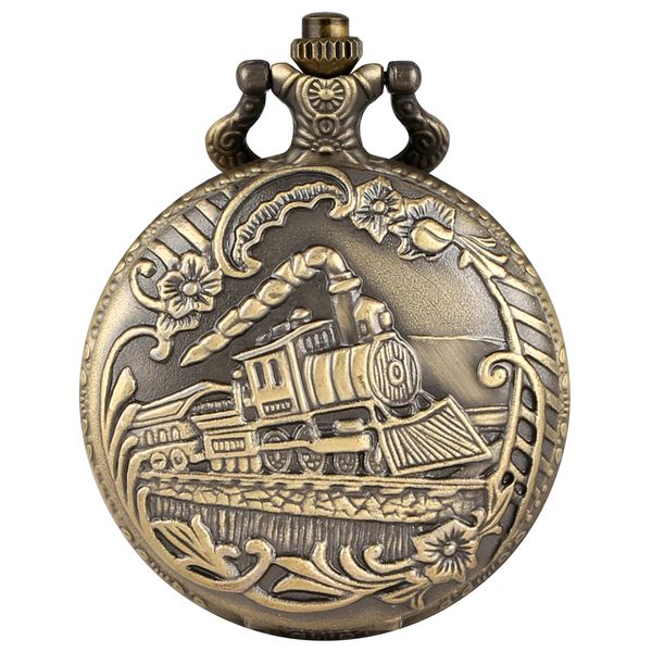 retro bronze train design with accessory quartz pocket watch analog clock necklace pendant steampunk fob watches gifts, Slivery;golden
retro bronze train design with accessory quartz pocket watch analog clock necklace pendant steampunk fob watches gifts, Slivery;golden