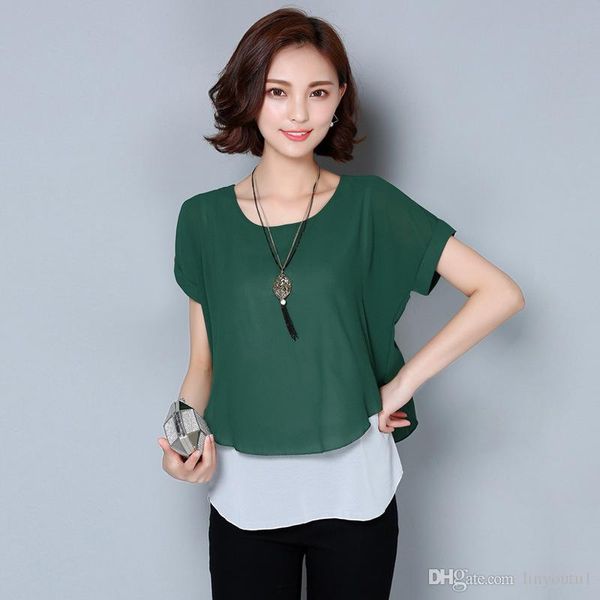 2020 plus size summer blouse women short sleeve chiffon shirt ladies fake two piece women clothing loose plus size 4xl, White
2020 plus size summer blouse women short sleeve chiffon shirt ladies fake two piece women clothing loose plus size 4xl, White