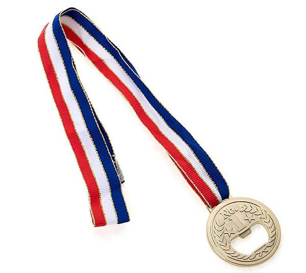 no.1 golden medal bottle openers + neck ribbon school reward gift party favor metal beer bottle opener wedding birthday sports present new
no.1 golden medal bottle openers + neck ribbon school reward gift party favor metal beer bottle opener wedding birthday sports present new