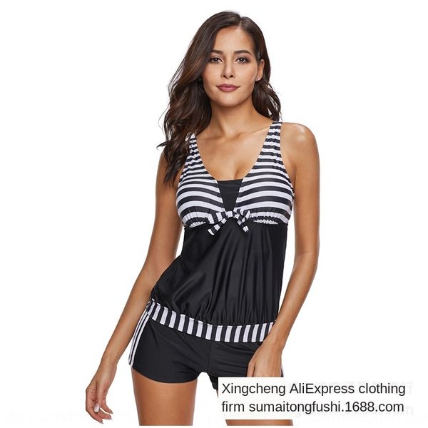 2019 large size swimwear two-piece wearable women's split conservative swimsuit swimsuit swimwear, White;black
2019 large size swimwear two-piece wearable women's split conservative swimsuit swimsuit swimwear, White;black