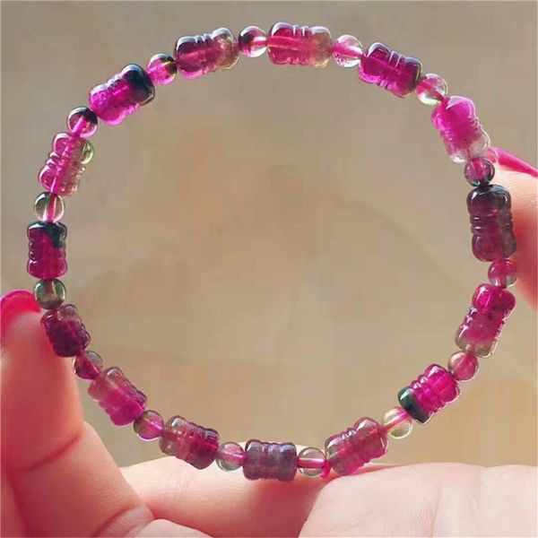genuine natural watermelon tourmaline gemstone crystal bead stretch woman lady bracelet 6*8mm, Golden;silver
genuine natural watermelon tourmaline gemstone crystal bead stretch woman lady bracelet 6*8mm, Golden;silver