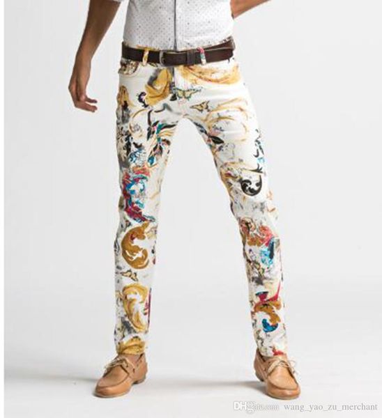men's europe america and south korea version of the new personality slim large size thin stretch printed jeans small leg trousers / 28-36
men's europe america and south korea version of the new personality slim large size thin stretch printed jeans small leg trousers / 28-36
