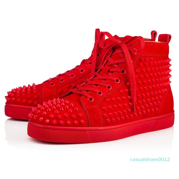 big size eur36-47 designer shoes high cut red bottom spike sedue calf sneaker luxury party wedding shoes genuine leather casual shoes c12, Black
big size eur36-47 designer shoes high cut red bottom spike sedue calf sneaker luxury party wedding shoes genuine leather casual shoes c12, Black