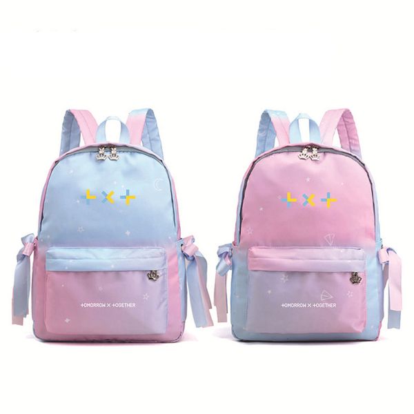gradient color tomorrow x together txt kpop printing backpack women pink backpack canvas school bags waterproof travel
gradient color tomorrow x together txt kpop printing backpack women pink backpack canvas school bags waterproof travel