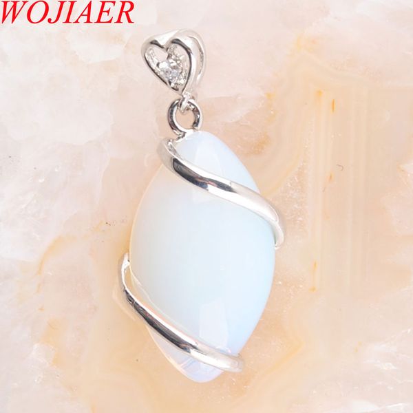 wojiaer necklace & pendant natural opalite stone horse eye shape bead reiki chakra pendant chain necklaces jewelry dn3244, Silver
wojiaer necklace & pendant natural opalite stone horse eye shape bead reiki chakra pendant chain necklaces jewelry dn3244, Silver