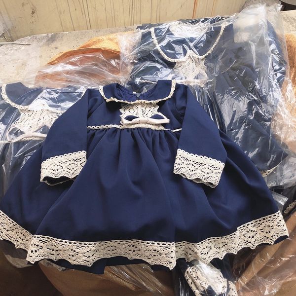 baby girl clothing dress Spain Style boutique Long Sleve Dark Blue Lace Design girl dress Spring 100% cotton girl clothes dress
baby girl clothing dress Spain Style boutique Long Sleve Dark Blue Lace Design girl dress Spring 100% cotton girl clothes dress