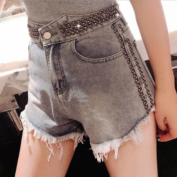 summer new fashion rivet beading sexy high waist shorts female blue white england college style tassel korean denim shorts 1375, White;black
summer new fashion rivet beading sexy high waist shorts female blue white england college style tassel korean denim shorts 1375, White;black