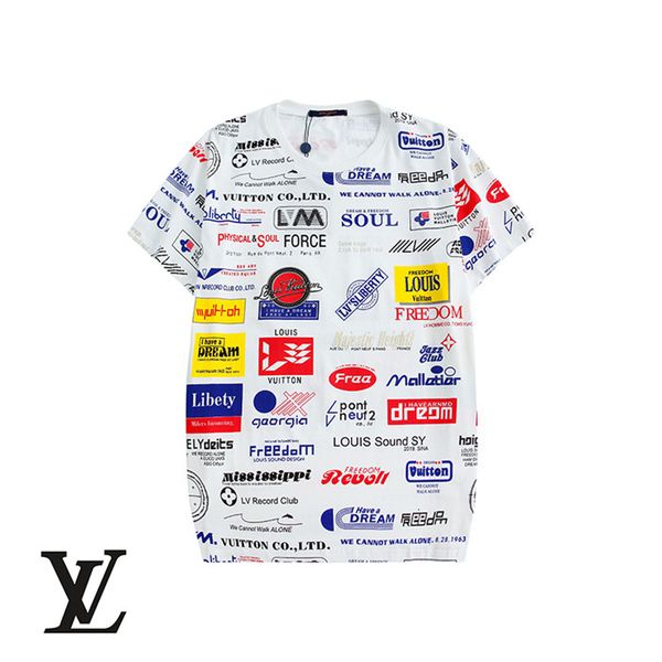 men's and women's t-shirt short-sleeved summer short-sleeved t-shirt embroidery round neck casual shirt 24, White
men's and women's t-shirt short-sleeved summer short-sleeved t-shirt embroidery round neck casual shirt 24, White