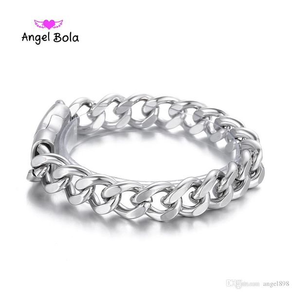 fashion new link chain stainless steel bracelet men wide mens bracelets 2018 bicycle chain wristband, Black
fashion new link chain stainless steel bracelet men wide mens bracelets 2018 bicycle chain wristband, Black