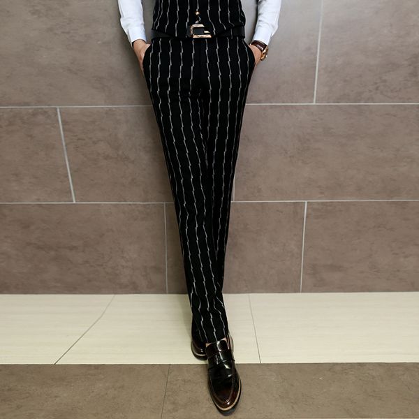 2019 classic black striped men suit pants fashion men business pant fashion dress pants size 29-34 leisure suit trousers, White;black
2019 classic black striped men suit pants fashion men business pant fashion dress pants size 29-34 leisure suit trousers, White;black