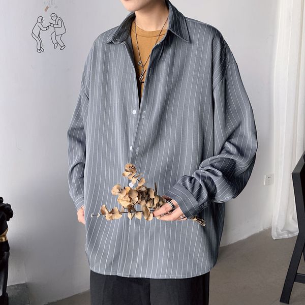 2020 men's solid color stripe printing long sleeve hawaiian shirt gray social camisa masculina french cuff mens fashion shirts, White;black
2020 men's solid color stripe printing long sleeve hawaiian shirt gray social camisa masculina french cuff mens fashion shirts, White;black