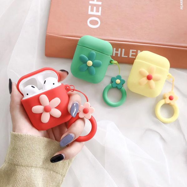 beautiful 6 styles flower silicone bluetooth earphone case protector for apple airpods carrying case shockproof protective with hooks
beautiful 6 styles flower silicone bluetooth earphone case protector for apple airpods carrying case shockproof protective with hooks