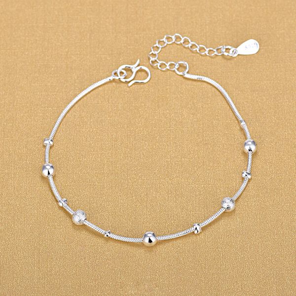 silver snake chain jewelry bracelet 925 sterling silver big small beads beaded bracelets 2018, Black
silver snake chain jewelry bracelet 925 sterling silver big small beads beaded bracelets 2018, Black