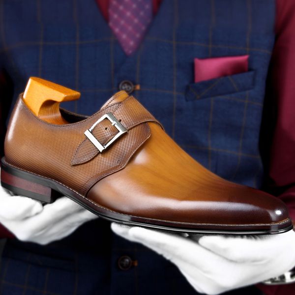 new arrival genuine leather men's handmade office flats pointed toe monk strap man formal dress wedding shoes for male hkn178, Black
new arrival genuine leather men's handmade office flats pointed toe monk strap man formal dress wedding shoes for male hkn178, Black