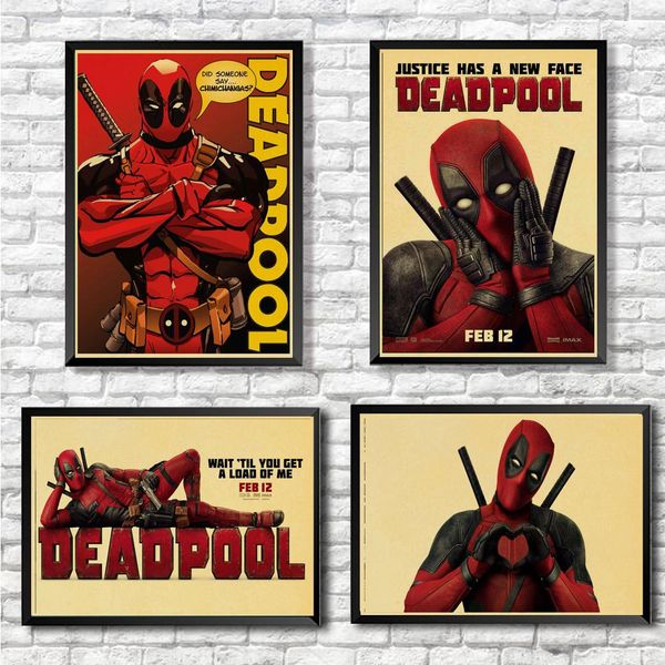 vintage movie marvel superhero deadpool poster wall stickers poster prints for bar and home decor
vintage movie marvel superhero deadpool poster wall stickers poster prints for bar and home decor