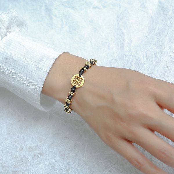 charm bracelets braided rope men's bracelet geometric retro chinese styl blessing female golden adjustable fashion jewelry, Golden;silver
charm bracelets braided rope men's bracelet geometric retro chinese styl blessing female golden adjustable fashion jewelry, Golden;silver