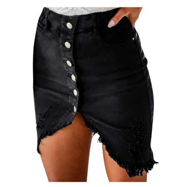 2020 summer new women's fashion denim skirt summer button design split front open skirts trendy tight skirt #yl10, Black
2020 summer new women's fashion denim skirt summer button design split front open skirts trendy tight skirt #yl10, Black