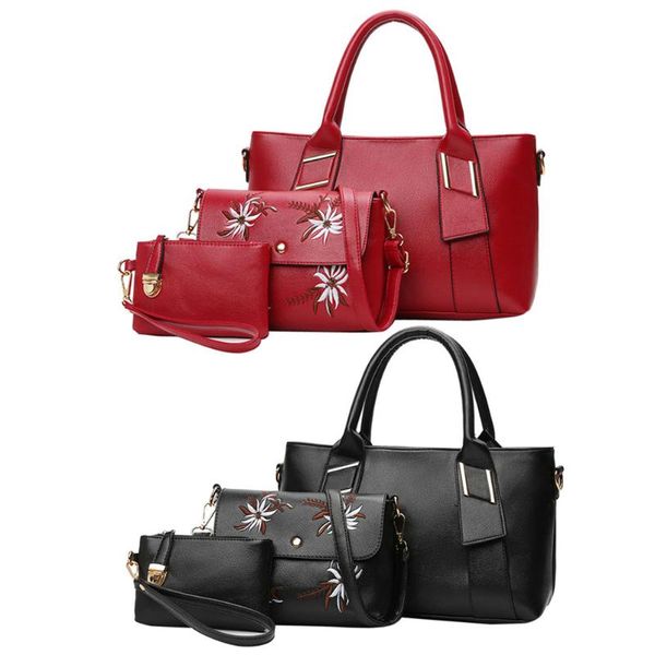3pcs/set fashion women embroider flowers pu handbag+crossbody bag+clutch 
3pcs/set fashion women embroider flowers pu handbag+crossbody bag+clutch