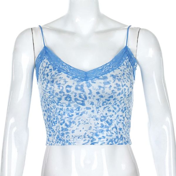 womens spaghetti strap slim crop leopard printed lace patchwork camisole deep v-neck backless summer sling vest, White
womens spaghetti strap slim crop leopard printed lace patchwork camisole deep v-neck backless summer sling vest, White