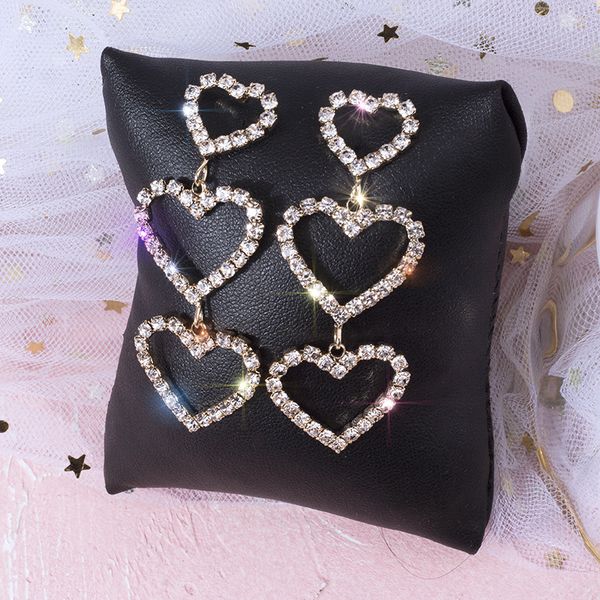 korean statement 3 layers heart long earrings for women sweet accessories 2019 trendy jewelry party bijoux all match earing, Silver
korean statement 3 layers heart long earrings for women sweet accessories 2019 trendy jewelry party bijoux all match earing, Silver