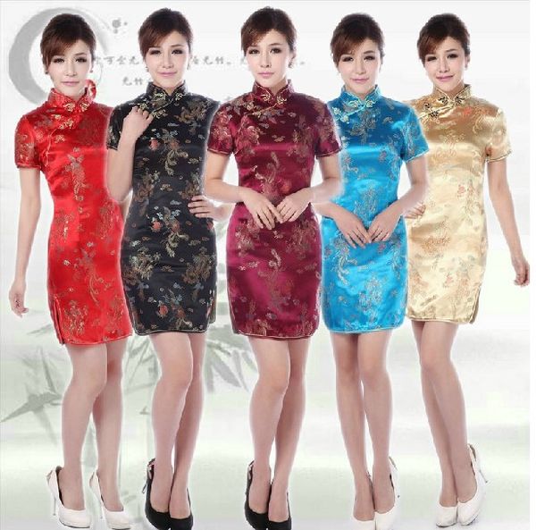 2019 women summer traditional chinese clothing cheongsams party chi-pao cheongsam qipao, Red
2019 women summer traditional chinese clothing cheongsams party chi-pao cheongsam qipao, Red
