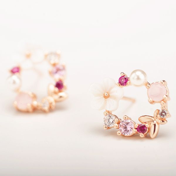 rose gold zircon sweet wreath drop earring jewelry gift fashion creative butterfly flowers crystal dangle earrings for women, Silver
rose gold zircon sweet wreath drop earring jewelry gift fashion creative butterfly flowers crystal dangle earrings for women, Silver