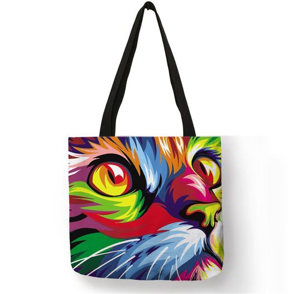 colorful cat oil painting tote bag with customized print women fashion linen handbags reusable shopping bags traveling school
colorful cat oil painting tote bag with customized print women fashion linen handbags reusable shopping bags traveling school
