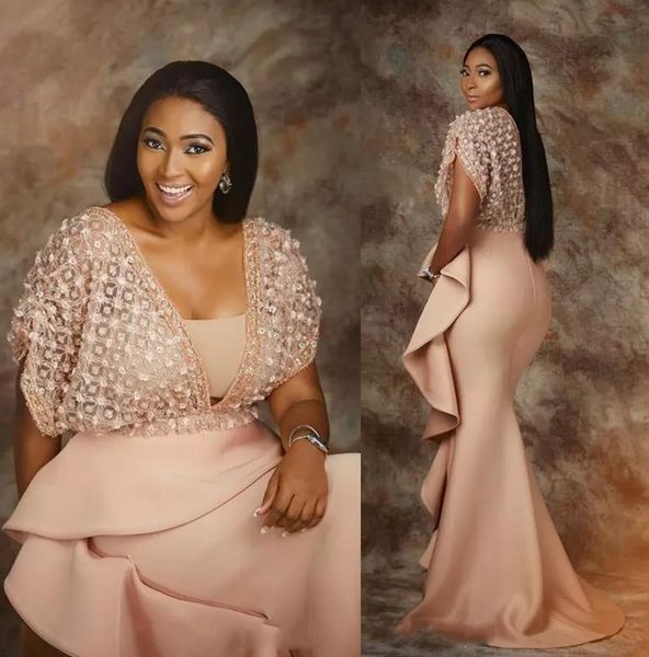 2020 celebrity robe de soiree pearl pink lace evening dresses african saudi arabia formal dresses for women sheath prom gowns, Black;red
2020 celebrity robe de soiree pearl pink lace evening dresses african saudi arabia formal dresses for women sheath prom gowns, Black;red