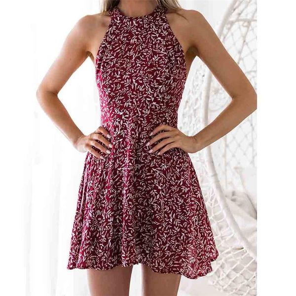 women hanging neck bandages dress ladies summer floral print party dress, Black;gray
women hanging neck bandages dress ladies summer floral print party dress, Black;gray