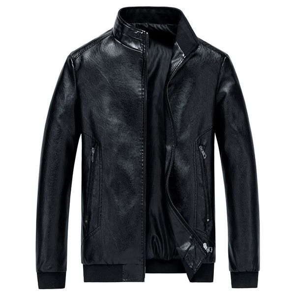 2019 men's non-iron stand collar pu zipper casual leather basic men's jacket, Black
2019 men's non-iron stand collar pu zipper casual leather basic men's jacket, Black