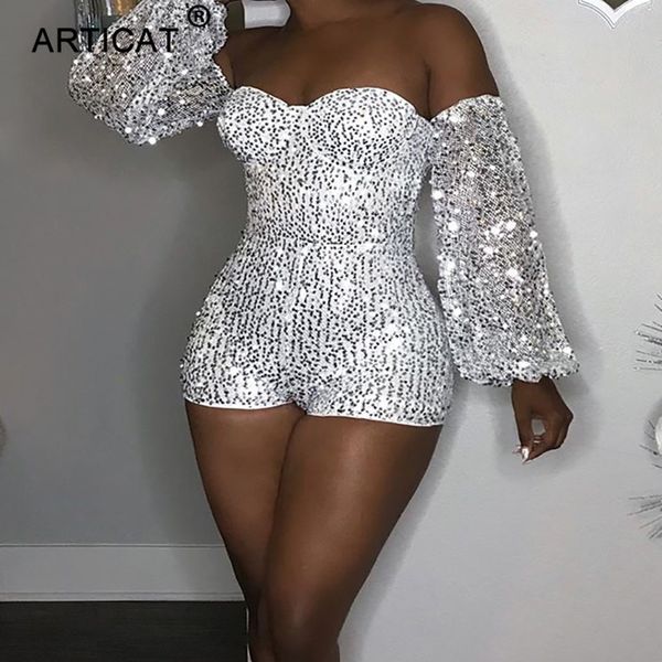 articat off shoulder sequined women jumpsuit lantern sleeve backless bodycon playsuit silver slim nightclub party overalls, Black;white
articat off shoulder sequined women jumpsuit lantern sleeve backless bodycon playsuit silver slim nightclub party overalls, Black;white