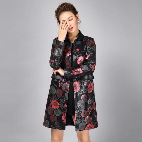2019 new winter plus size 5xl women fashion genuine leather coat female floral print natural sheepskin jacket veste femme r285, Black
2019 new winter plus size 5xl women fashion genuine leather coat female floral print natural sheepskin jacket veste femme r285, Black
