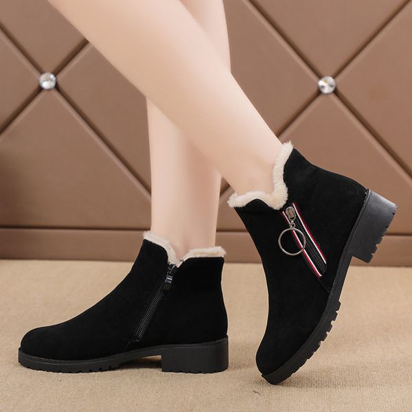 fashion snow boots female 2019 winter new plus velvet warm short boots england wind round head side zipper casual cotton shoes tide 02, Black
fashion snow boots female 2019 winter new plus velvet warm short boots england wind round head side zipper casual cotton shoes tide 02, Black