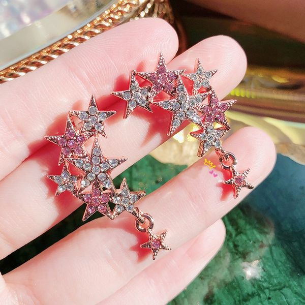 mengjiqiao fashion full rhinestone star dangle pendientes for women students elegant drop boucle d'oreille jewelry, Silver
mengjiqiao fashion full rhinestone star dangle pendientes for women students elegant drop boucle d'oreille jewelry, Silver