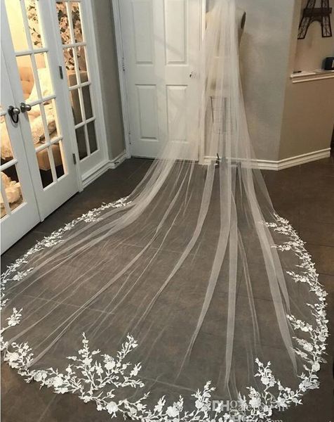 cathedral length bridal veils appliqued white ivory wedding accessories 3m long veil lace appliqued bride hair with combs, Black
cathedral length bridal veils appliqued white ivory wedding accessories 3m long veil lace appliqued bride hair with combs, Black