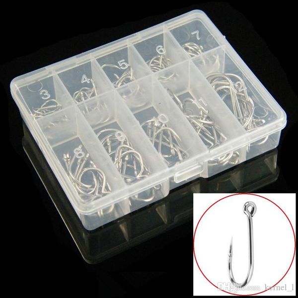 100pcs 1box 3-12# silver ise hook high carbon steel barbed hooks fishing hooks pesca carp fishing tackle accessories transparent box
100pcs 1box 3-12# silver ise hook high carbon steel barbed hooks fishing hooks pesca carp fishing tackle accessories transparent box