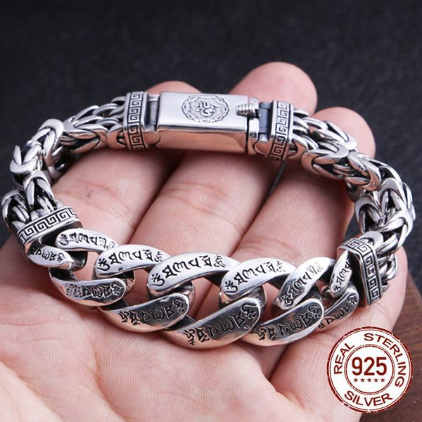 handmade bracelet 925 sterling silver 360 rapid rotating six word's sutra buddhistic bracelet for men vintage fine jewelry, Golden;silver
handmade bracelet 925 sterling silver 360 rapid rotating six word's sutra buddhistic bracelet for men vintage fine jewelry, Golden;silver