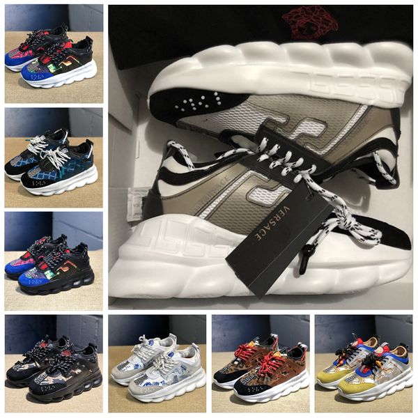 2019 chain reaction men women luxury designer trainers males females women casual fashion shoes lightweight link-embossed sole, Black
2019 chain reaction men women luxury designer trainers males females women casual fashion shoes lightweight link-embossed sole, Black