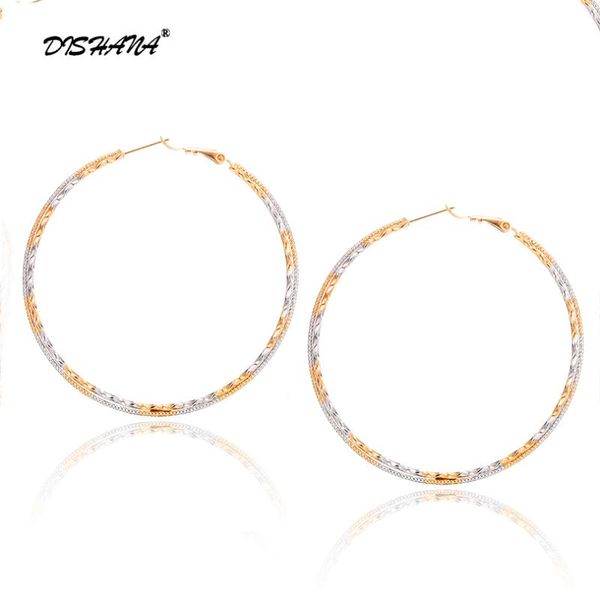 dishana popular jewelry hoop earrings simple big circle double color gold silver color hoop earrings for women e0779, Golden
dishana popular jewelry hoop earrings simple big circle double color gold silver color hoop earrings for women e0779, Golden