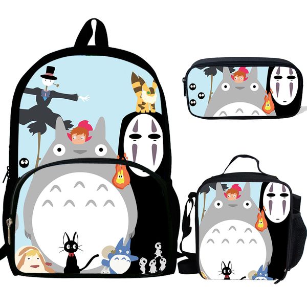 3ps/set cartoon happy totoroprint backpacks children bookbag boys school bag mochila girls daily shoulder luch bag pencil
3ps/set cartoon happy totoroprint backpacks children bookbag boys school bag mochila girls daily shoulder luch bag pencil