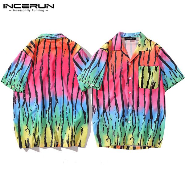 men's casual shirts incerun 2021 summer men printed shirt short sleeve lapel pockets hawaiian fashion breathable high street camisa, White;black
men's casual shirts incerun 2021 summer men printed shirt short sleeve lapel pockets hawaiian fashion breathable high street camisa, White;black