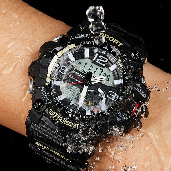 sport watch complete calendar 3bar water resistant round watch men led display alarm buckle smart movement digital wristwatches, Slivery;brown
sport watch complete calendar 3bar water resistant round watch men led display alarm buckle smart movement digital wristwatches, Slivery;brown